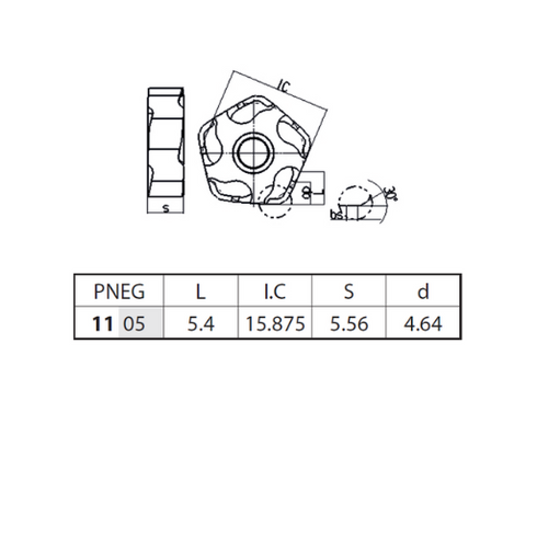 Πλακίδιο φρεζοκεφαλής PNEG110512L-CM, ZCC CT