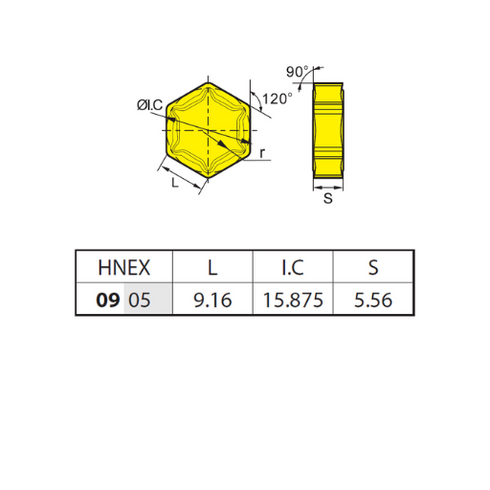 Πλακίδιο φρεζοκεφαλής HNEX090512-DR, ZCC CT