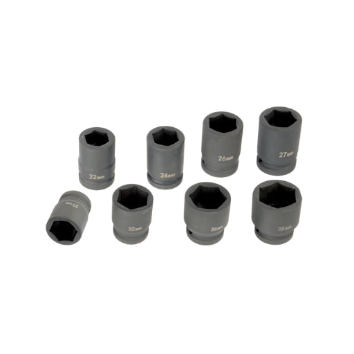 3/4" Impact Socket Set 8pcs in Metal Case