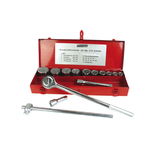 3/4" Socket Wrench Set 15 Pcs