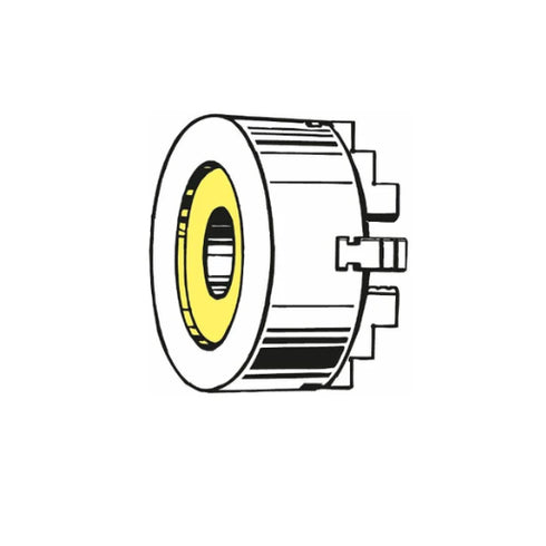 4-Jaw Combined Lathe Chuck with Steel Jaws DIN6351 Plain Back B4605 BISON drawing