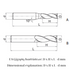 Carbide End Mill 3F Aluminum AL-3E Dimensions