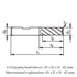 Carbide Finishing End Mill 6F GM-6E Dimensions