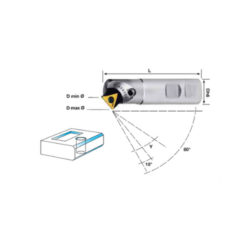 Chamfering-Flaring Milling Cutters 10° to 80° Dimensions