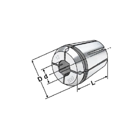 Collet with Cooling Channels Along the Hole Dimensions