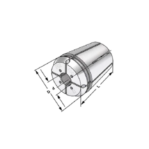 Collets with coolant channels Dimensions