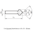 Conical End Mill HSS 3F 90° DIN335 Dimensions