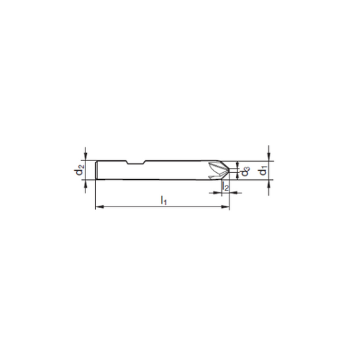 Deburring end mills 90° Dimensions