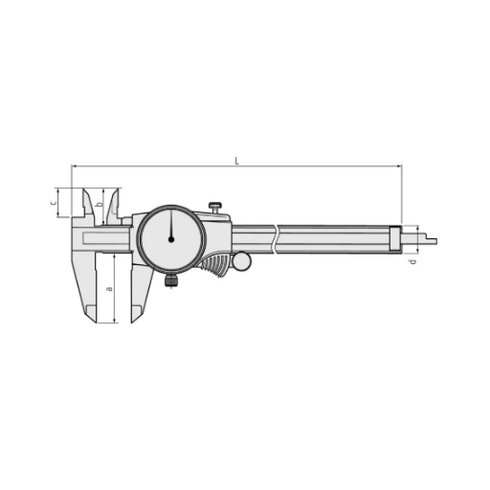 Dial Caliper, MITUTOYO Dimensions