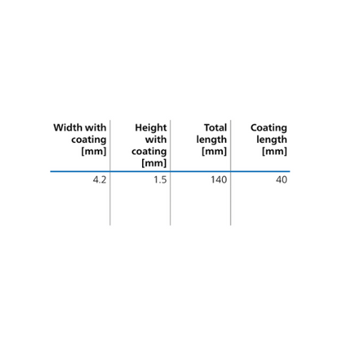 Diamond file DF 3608 D 126, PFERD Dimensions