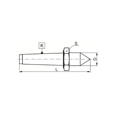 Fixed Center with Ejector Nut Dimensions