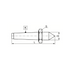 Fixed Center with Ejector Nut Dimensions