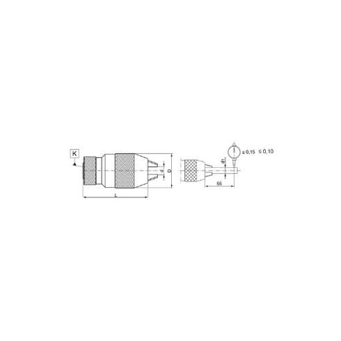 Keyless Drill Chuck Dimensions