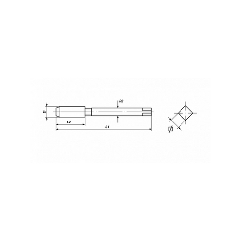 Machine Tap G DIN5157 Dimensions