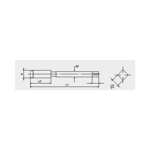 Machine Tap (M2-M52) HSS-E DIN371/376 Dimensions