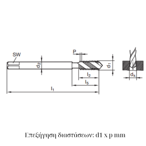 Machine Tap Thread (M3-M10) DIN371, 73046