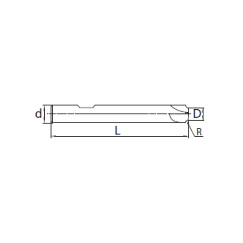 Quarter round profile mill 5601R90*FM-R Dimensions