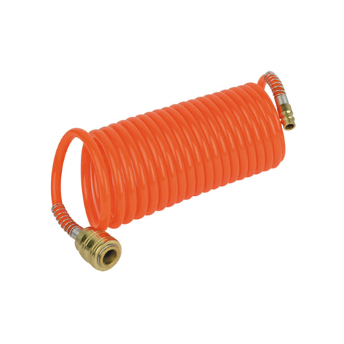 Spiral Air Hose 4.5m with Quick Coupler 8x6mm