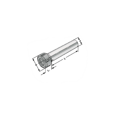 Tool Holder for ER Collets Dimensions