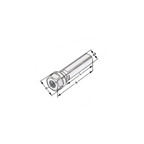 Tool Holder with Straight Shank Dimensions