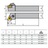 Toolholder MTJNL Dimensions
