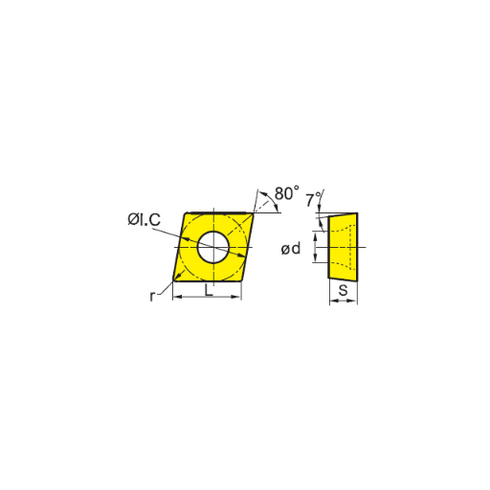 Turning Insert CCGX060202-LH, ZCC CT