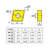 Turning Insert CNMG 120408-PM, ZCC CT Dimensions