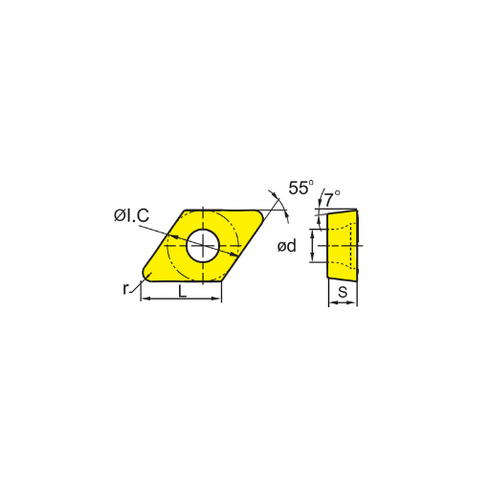 Turning Insert DCGX11T308-LC Details