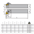 Turning Toolholder MWLNR Dimensions