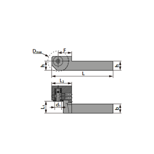 Universal tool holder 90° Dimensions