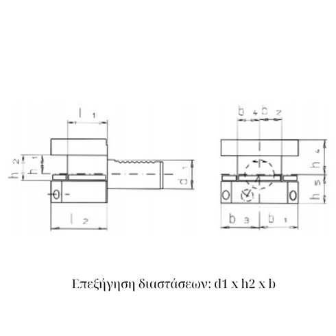VDI D2 Square Inverted Toolholder Dimensions