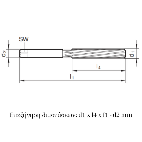 Αλεζουάρ χειρός HSS DIN206, 72610